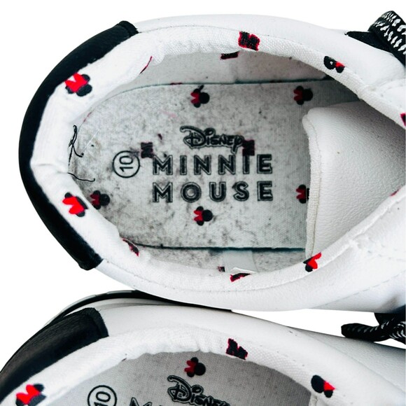 Cute Disney MINNIE MOUSE Sneakers Womens Size 10 Shoes White Black Red Vegan - Picture 8 of 10